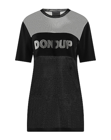 DONDUP T-shirt Black 54% Viscose, 27% Polyamide, 19% Polyester