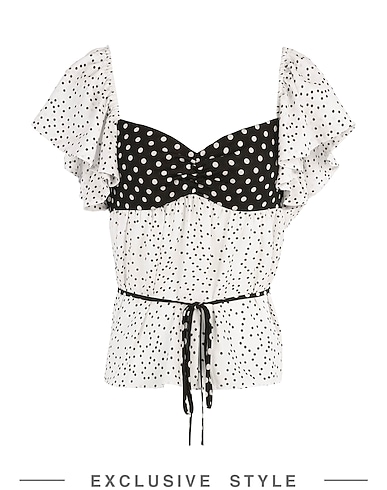 OPENING CEREMONY x YOOX Top Bianco 100% Poliestere