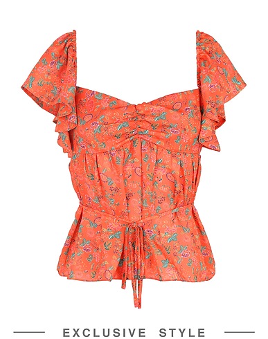 OPENING CEREMONY x YOOX Top Orange 100% Polyester