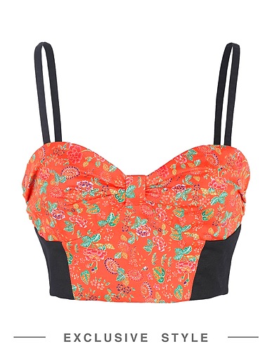 OPENING CEREMONY x YOOX Bustier Rot 97% Baumwolle, 3% Elastan