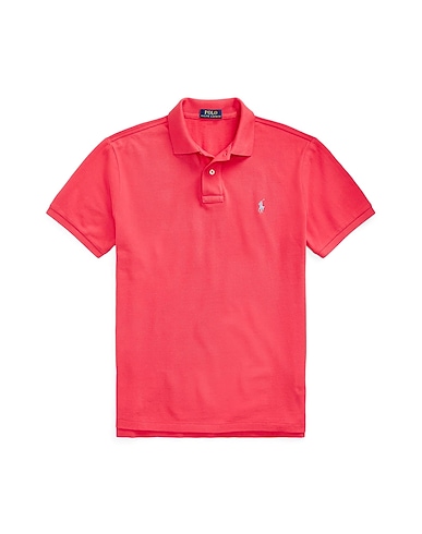 POLO RALPH LAUREN Polo shirt SLIM FIT MESH POLO SHIRT
 Coral 100% Cotton