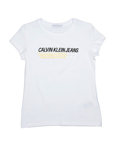 CALVIN KLEIN JEANS T-shirt Bianco 93% Cotone, 7% Elastan