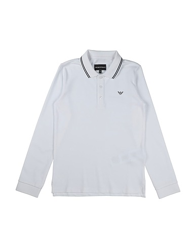 EMPORIO ARMANI Polo shirt White 96% Cotton, 4% Elastane