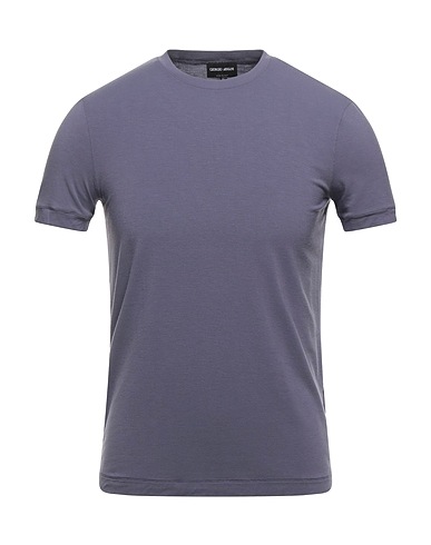 GIORGIO ARMANI Basic T-shirt Purple 90% Viscose, 10% Elastane