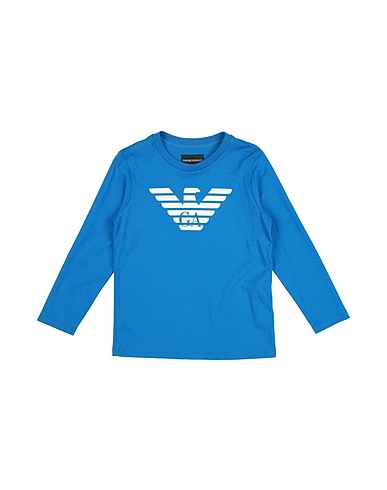 EMPORIO ARMANI T-Shirt Azurblau 100% Baumwolle