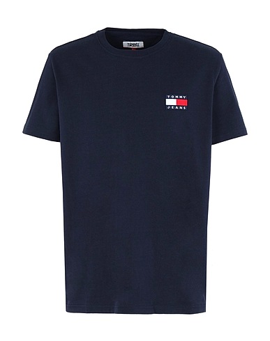 TOMMY JEANS ベーシックTシャツ TJM TOMMY BADGE TEE
 ミッドナイトブルー オーガニックコットン 100%