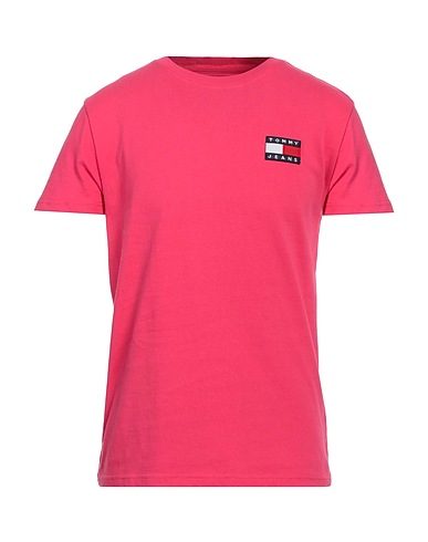 TOMMY JEANS Basic T-Shirt TJM TOMMY BADGE TEE
 Magenta 100% Organic cotton