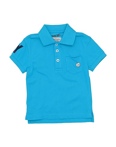 FRED MELLO Polo shirt Azure 100% Cotton