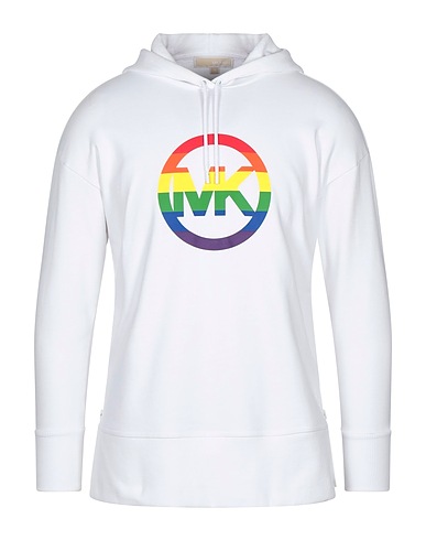 MICHAEL MICHAEL KORS Hooded track jacket  LOGO RNBOW ZIPPULLOVR
 White 100% Cotton