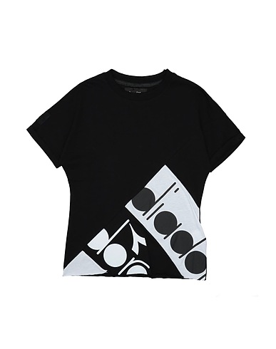DIADORA T-Shirt Schwarz 100% Baumwolle