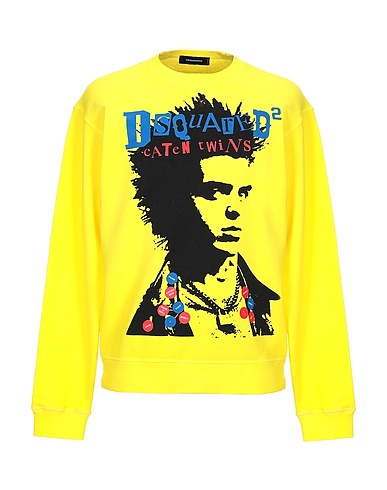 DSQUARED2 Felpa Giallo 100% Cotone