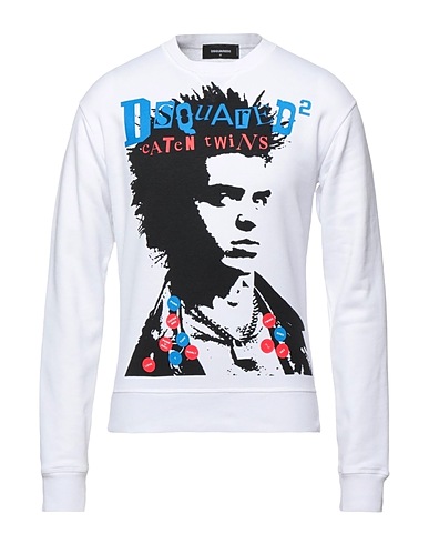 DSQUARED2 Felpa Bianco 100% Cotone
