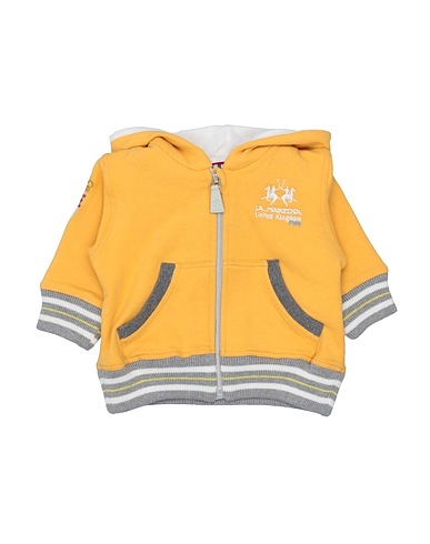 LA MARTINA Hooded sweatshirt Ocher 95% Cotton, 5% Elastane