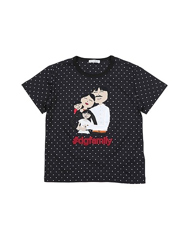 DOLCE&GABBANA T-shirt Black 100% Cotton, Polyester, Wool, Polyamide