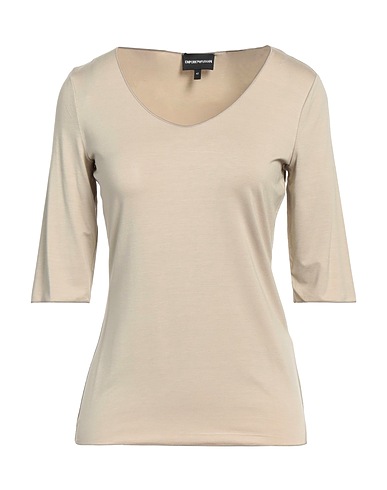 EMPORIO ARMANI Ｔシャツ ベージュ レーヨン 95% / ポリウレタン 5%