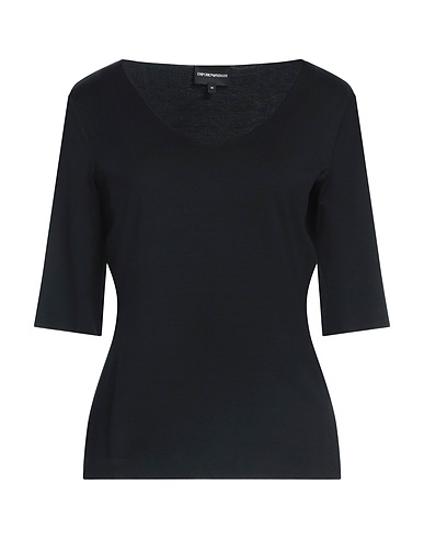 EMPORIO ARMANI Ｔシャツ ブラック レーヨン 95% / ポリウレタン 5%
