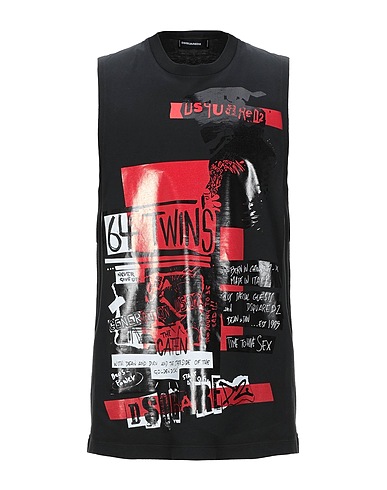 DSQUARED2 Tank top Black 100% Cotton
