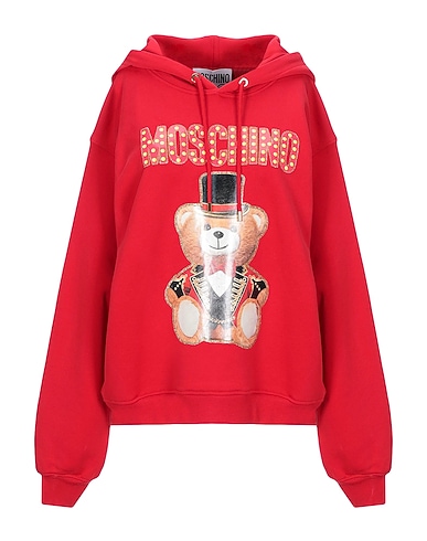 MOSCHINO Hooded track jacket  Red 100% Cotton