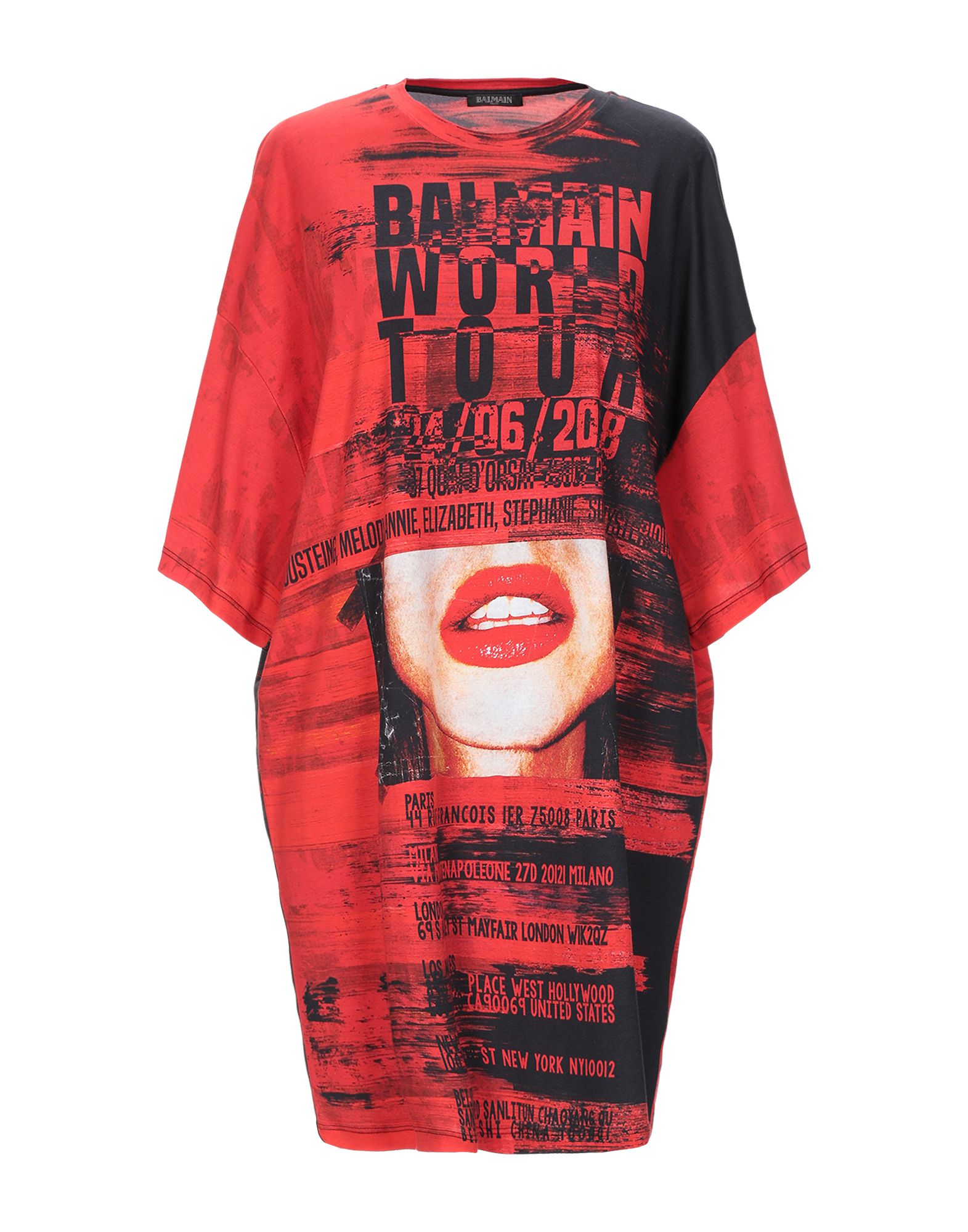 red balmain t shirt