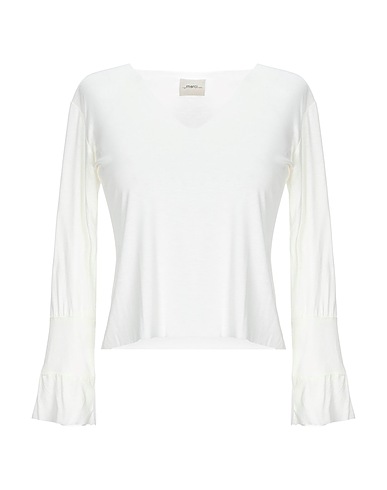 MERCI ITALIA Basic T-Shirt Ivory 92% Viscose, 8% Elastane