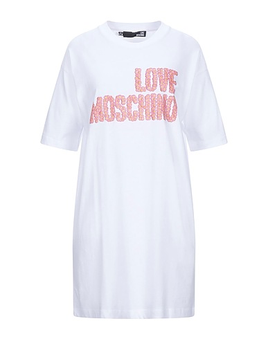 LOVE MOSCHINO Short dress White 100% Cotton