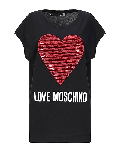 LOVE MOSCHINO T-shirt Black 100% Cotton, Polyester