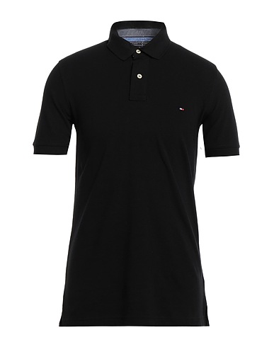 TOMMY HILFIGER ポロシャツ ブラック オーガニックコットン 100%
