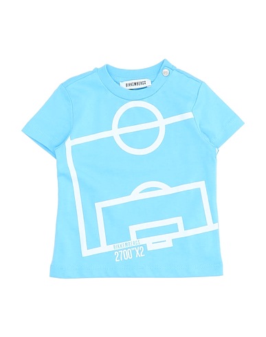 BIKKEMBERGS T-Shirt Himmelblau 100% Baumwolle