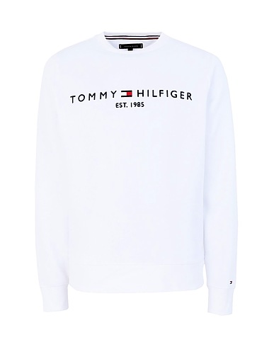 TOMMY HILFIGER Felpa TOMMY LOGO SWEATSHIR Avorio 70% Cotone, 30% Poliestere