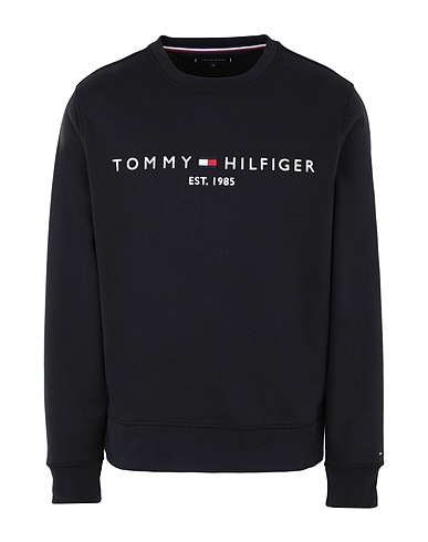 TOMMY HILFIGER Sweatshirt TOMMY LOGO SWEATSHIR Black 70% Cotton, 30% Polyester