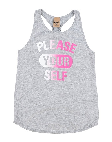PLEASE T-shirt Light grey 100% Cotton
