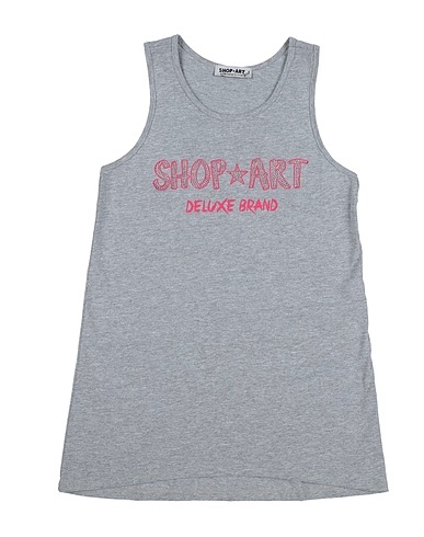 SHOPART T-shirt Light grey 50% Cotton, 50% Polyester