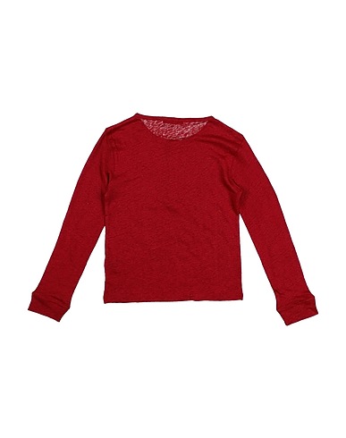 BALMAIN T-shirt Rosso 100% Lino
