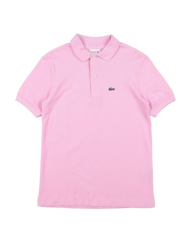 LACOSTE Polo shirt Pink 100% Cotton