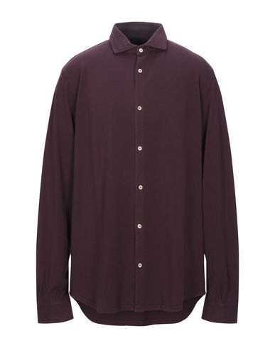 Fedeli Solid Color Shirt In Maroon