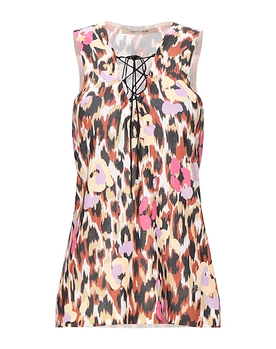 ROBERTO CAVALLI Silk top Beige 100% Silk