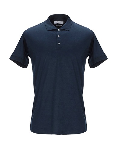 DANIELE FIESOLI Polo shirt Midnight blue 100% Cotton