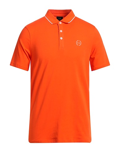 ARMANI EXCHANGE Polo shirt Orange 95% Cotton, 5% Elastane