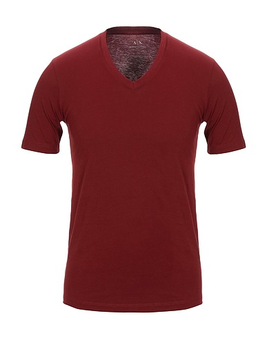 ARMANI EXCHANGE Basic T-Shirt Burgundy 100% Pima Cotton