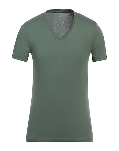 ARMANI EXCHANGE Basic T-Shirt Salbeigrün 100% Pima-Baumwolle