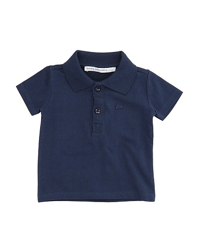 GREY DANIELE ALESSANDRINI Polo shirt Midnight blue 95% Cotton, 5% Elastane