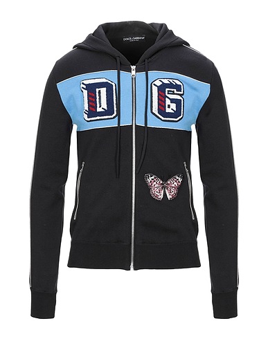 DOLCE&GABBANA Hoodie Schwarz 50% Seide, 45% Baumwolle, 5% Polyamid