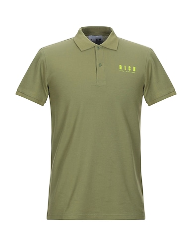 JOHN RICHMOND Polo Verde militare 100% Cotone