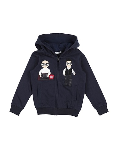 DOLCE&GABBANA Sweatshirt Midnight blue 100% Cotton, Polyester, Polyurethane, Acetate