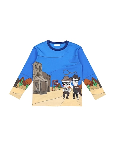 DOLCE&GABBANA T-shirt Blu china 100% Cotone
