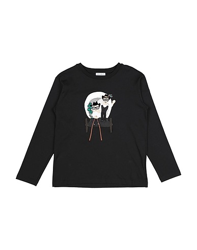 DOLCE&GABBANA T-shirt Black 100% Cotton, Silk, Virgin Wool, Viscose, Acetate