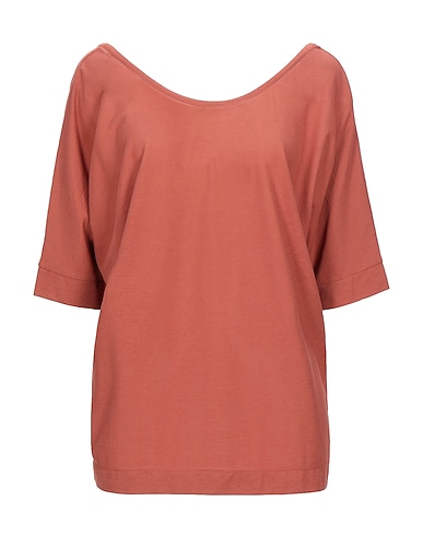 ZANONE Basic T-Shirt BY SLOWEAR Ziegelrot 100% Baumwolle