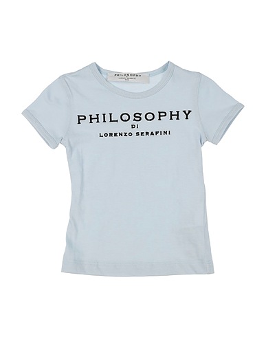 PHILOSOPHY di LORENZO SERAFINI T-shirt Sky blue 100% Cotton