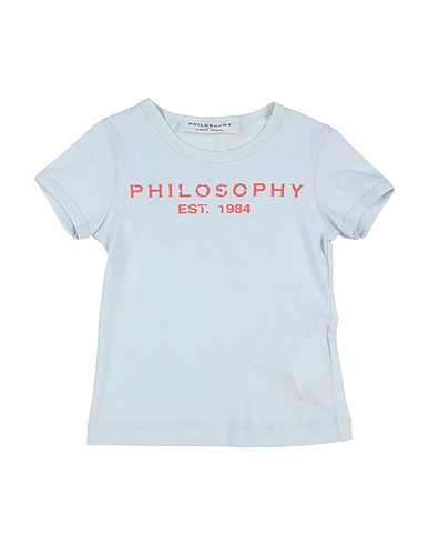 PHILOSOPHY di LORENZO SERAFINI T-shirt Sky blue 100% Cotton