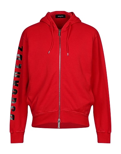 DSQUARED2 Hooded track jacket  Red 100% Cotton